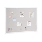 VEVOR MPL-4836 48"x36" White Cork Board with Linen Surface Wall-Mounted Bulletin Board