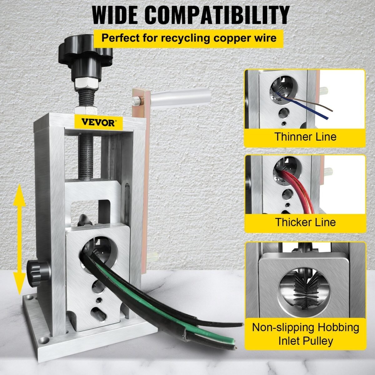 VEVOR Wire Stripping Machine, 0.06-1.57 inches - Image 10