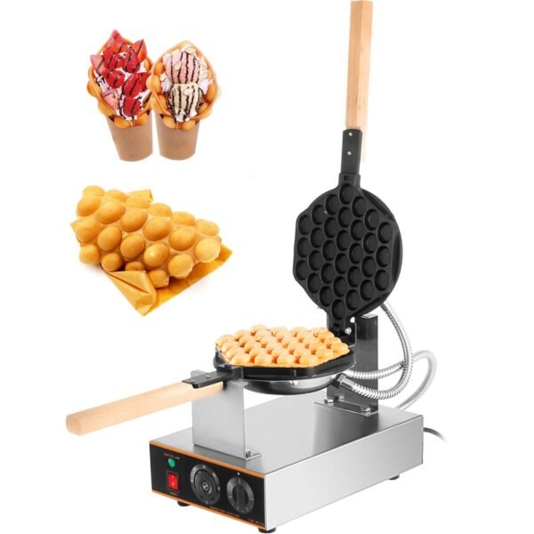 VEVOR Commercial Bubble Waffle Maker, 1400W Egg Bubble Puff