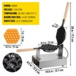 VEVOR Commercial Bubble Waffle Maker, 1400W Egg Bubble Puff - Image 5