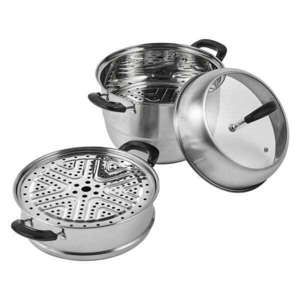 VEVOR Steamer Pot 11in/28cm, 3 Tier