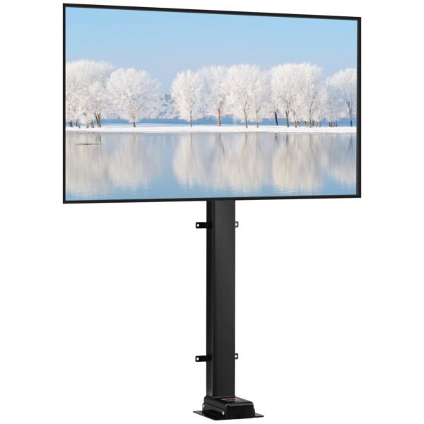 VEVOR Motorized TV Lift Stroke Length 35 Inches Motorized TV Mount Fit for 32-65 Inch TV Lift with Remote Control Height Adjustable 28.7-64.2 Inch, Load Capacity 154 Lbs