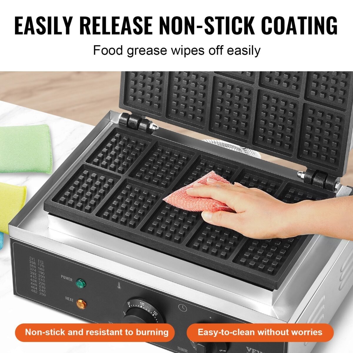VEVOR HT-10 10PCS Commercial Waffle Maker - Image 10