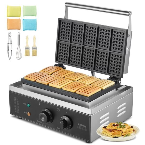 VEVOR HT-10 10PCS Commercial Waffle Maker
