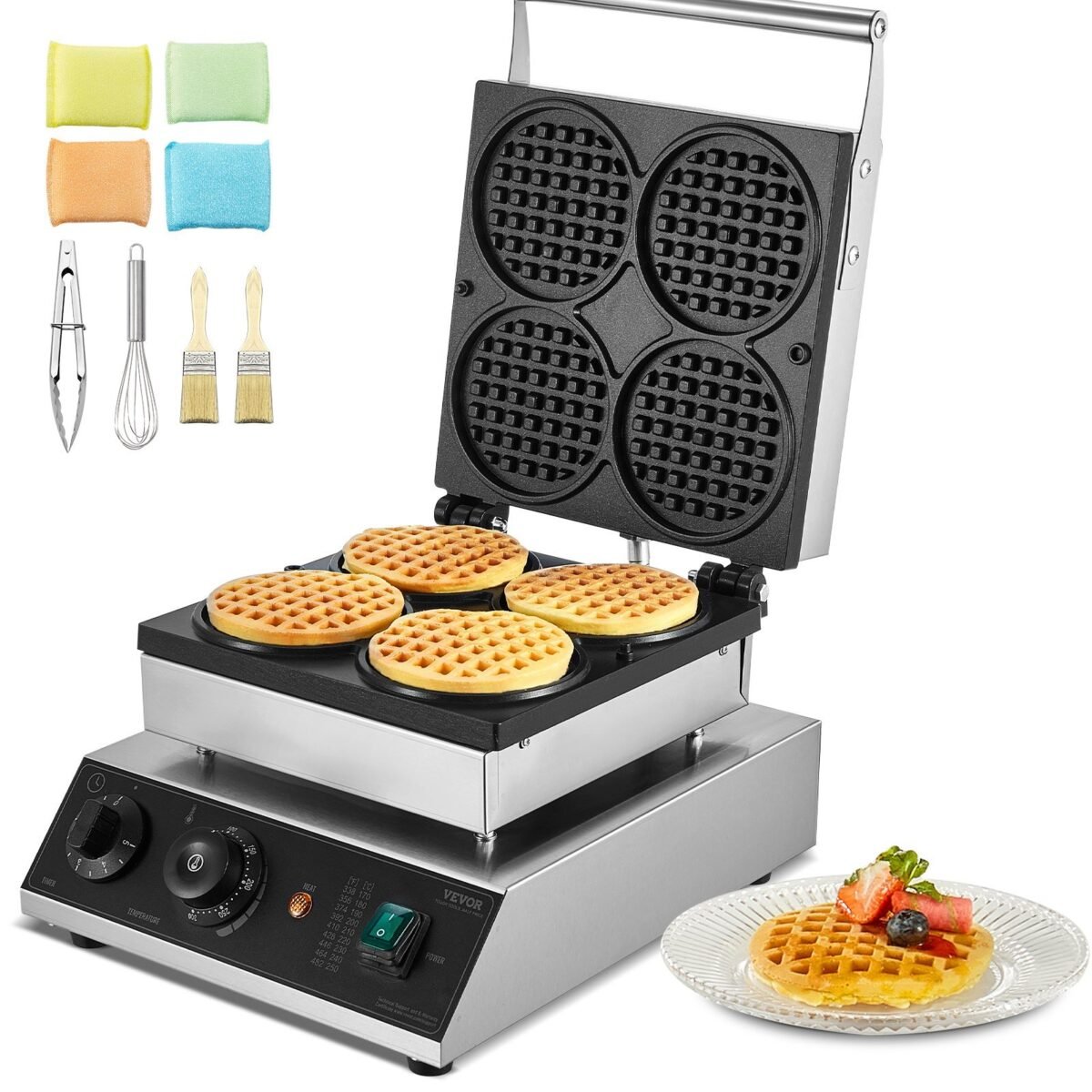 VEVOR HT-2206B  4PCS Commercial Waffle Maker - Image 1