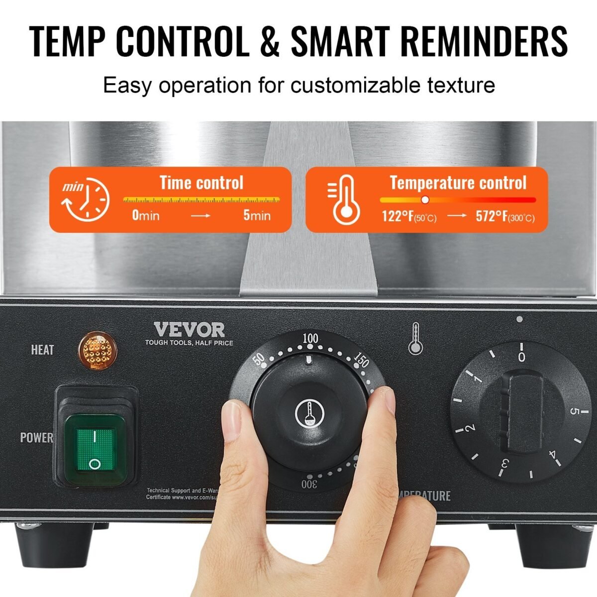 VEVOR HT-1 Commercial Waffle Maker - Image 11