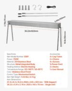 VEVOR E861 Commercial Food Heat Lamp 750W - Image 7