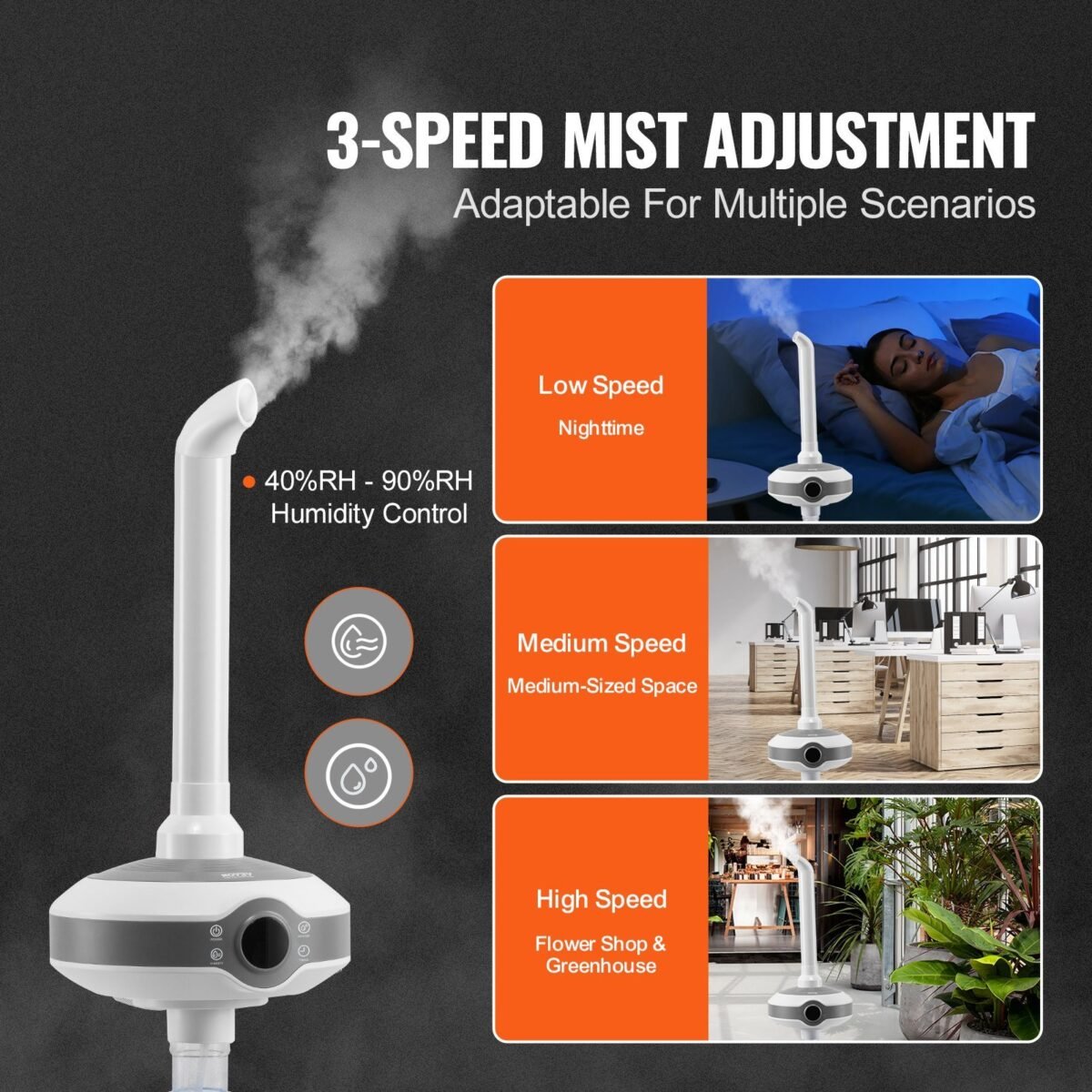 VEVOR WT-2026 Humidifier for Large Room 1291.7 sq ft - Image 9