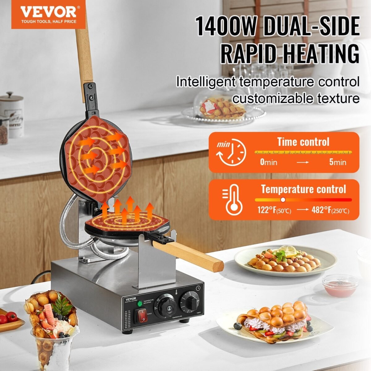 VEVOR SC-X30 Commercial Bubble Waffle Maker - Image 12