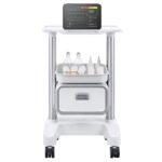 VEVOR Y-1T1C 2 Tiers Lab Carts Mobile Medical Cart with 1 Drawer & 1 Top Tray White, Trolley Storage Cart with ABS Material, Lab Rolling Cart with 4 Silent Wheels for Lab, Clinic, Hospital, Salon, Office - Image 5
