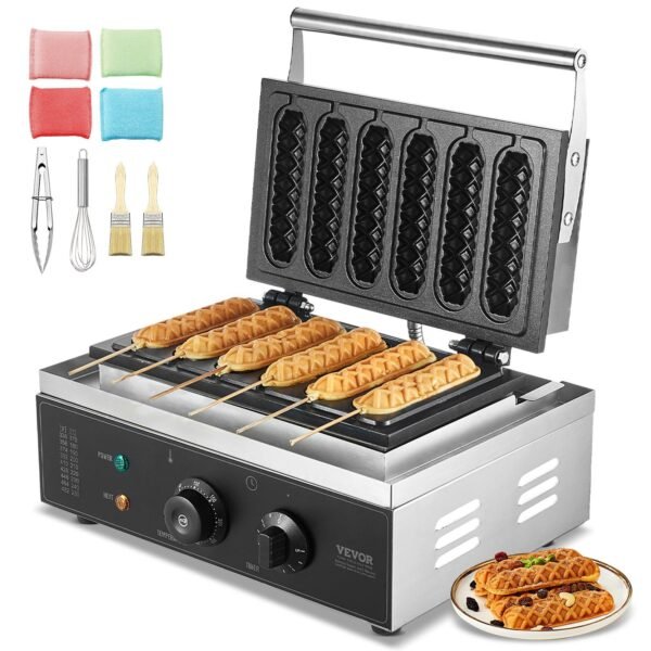 VEVOR HT-119 6PCS Commercial Waffle Stick Maker