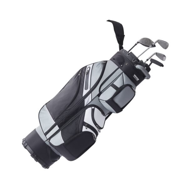 VEVOR LS-10122 Golf Cart Bag with 14 Way Organizer Divider Top, 41” 13 Pockets Premium Nylon Cart Bag, Durable Golf Bags with Handles & Dust Cover & Detachable Straps for Men & Women, Black Color-Block