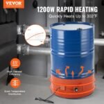 VEVOR DHB-55-KT-10 55 Gallon Metal Drum Heater 1200 Watt - Image 12