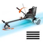 VEVOR BH-001 Hoverboard Seat Attachment, Compatible with All 6.5" 8" 8.5" 10" Hoverboards, Grips Control, Adjustable Frame Length and 220 LBS Load Capacity, Hover Board Go Karts Accessory, for Kids Adults