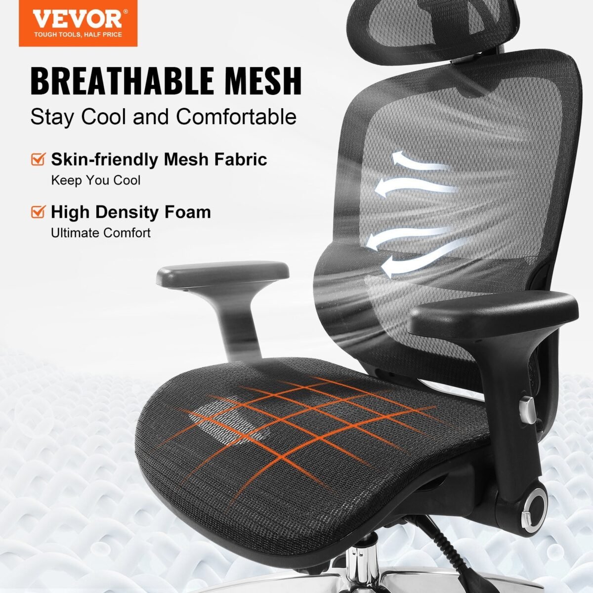 VEVOR W-235AC Ergonomic Office Chair - Image 12