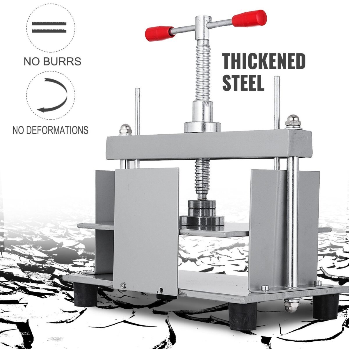 VEVOR Manual Paper Press Machine 12X8.6 inch for A4 Sized Papers Flatting Machine 10cm Thickness Steel Frame Manual Flat Paper Press Machine Papermaking Book Press - Image 12