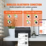 VEVOR 300DPI Bluetooth Thermal Label Printer w/Auto Recognition & Rohm Printer Head, Wireless Shipping Label Printer for 1.57" - 4.25" Width Labels,Thermal Printer Supports Shipping, Barcode, Household Labels and More - Image 11