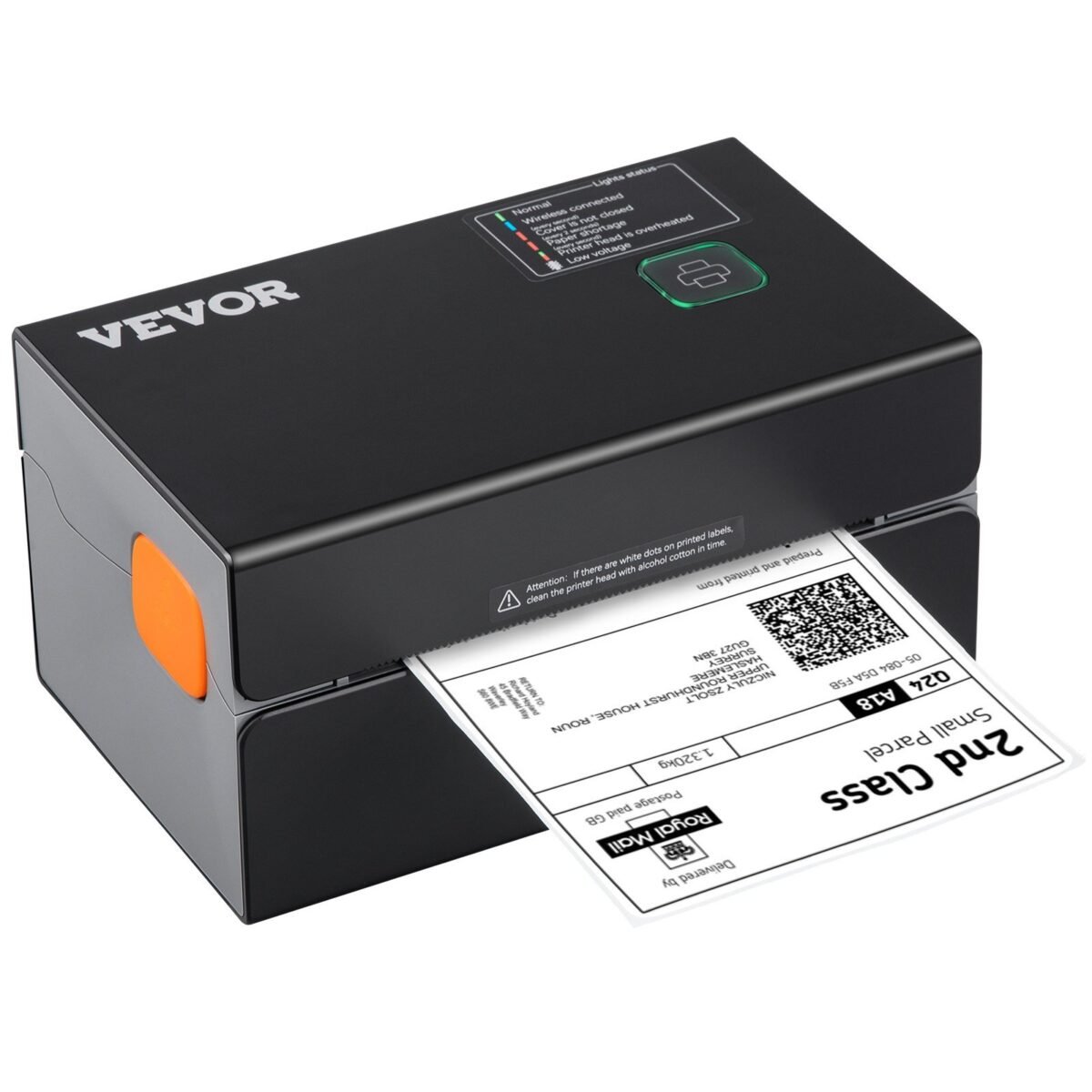 VEVOR 300DPI Bluetooth Thermal Label Printer w/Auto Recognition & Rohm Printer Head, Wireless Shipping Label Printer for 1.57" - 4.25" Width Labels,Thermal Printer Supports Shipping, Barcode, Household Labels and More - Image 4