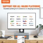 VEVOR Bluetooth Thermal Label Printer, Wireless Shipping Label Printer w/Automatic Label Recognition,Thermal Printer Supports Shipping, Barcode, Household Labels and More - Image 12