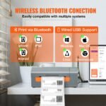 VEVOR Bluetooth Thermal Label Printer, Wireless Shipping Label Printer w/Automatic Label Recognition,Thermal Printer Supports Shipping, Barcode, Household Labels and More - Image 11