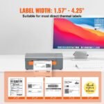 VEVOR Bluetooth Thermal Label Printer, Wireless Shipping Label Printer w/Automatic Label Recognition,Thermal Printer Supports Shipping, Barcode, Household Labels and More - Image 9