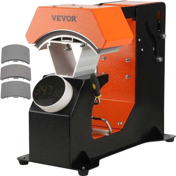 VEVOR F136 3-in-1 Auto Hat Heat Press with 3pcs Interchangeable Platens