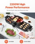 VEVOR YS-602 Hot Pot with Grill 2300W 2-in-1 - Image 12