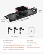 VEVOR YS-602 Hot Pot with Grill 2300W 2-in-1 - Image 7