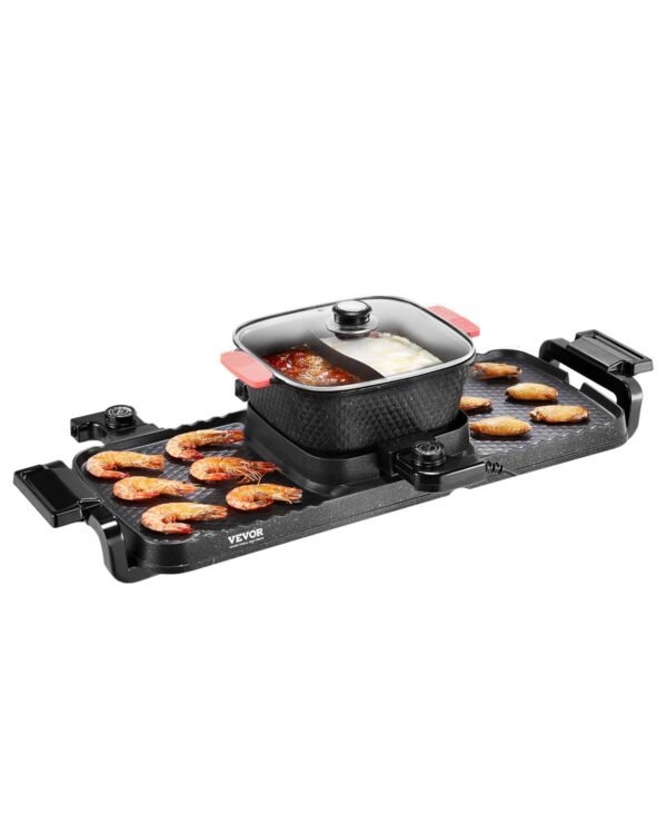 VEVOR YS-602 Hot Pot with Grill 2300W 2-in-1
