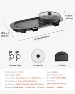 VEVOR YS-604 Hot Pot with Grill 2200W 2-in-1 - Image 7