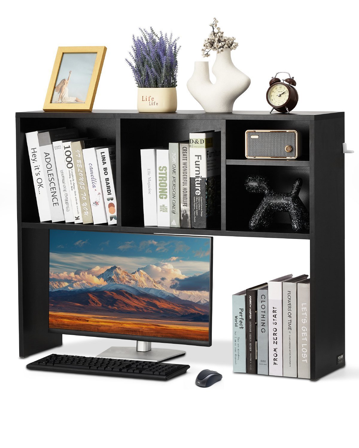 us_ZMSJDNZSJMB1COJ3XV0_original_img-v1_desktop-bookshelf-m100-1.2.jpg VEVOR KLBS-01 Desktop Bookshelf Black Desktop Storage Organizer - Image 1