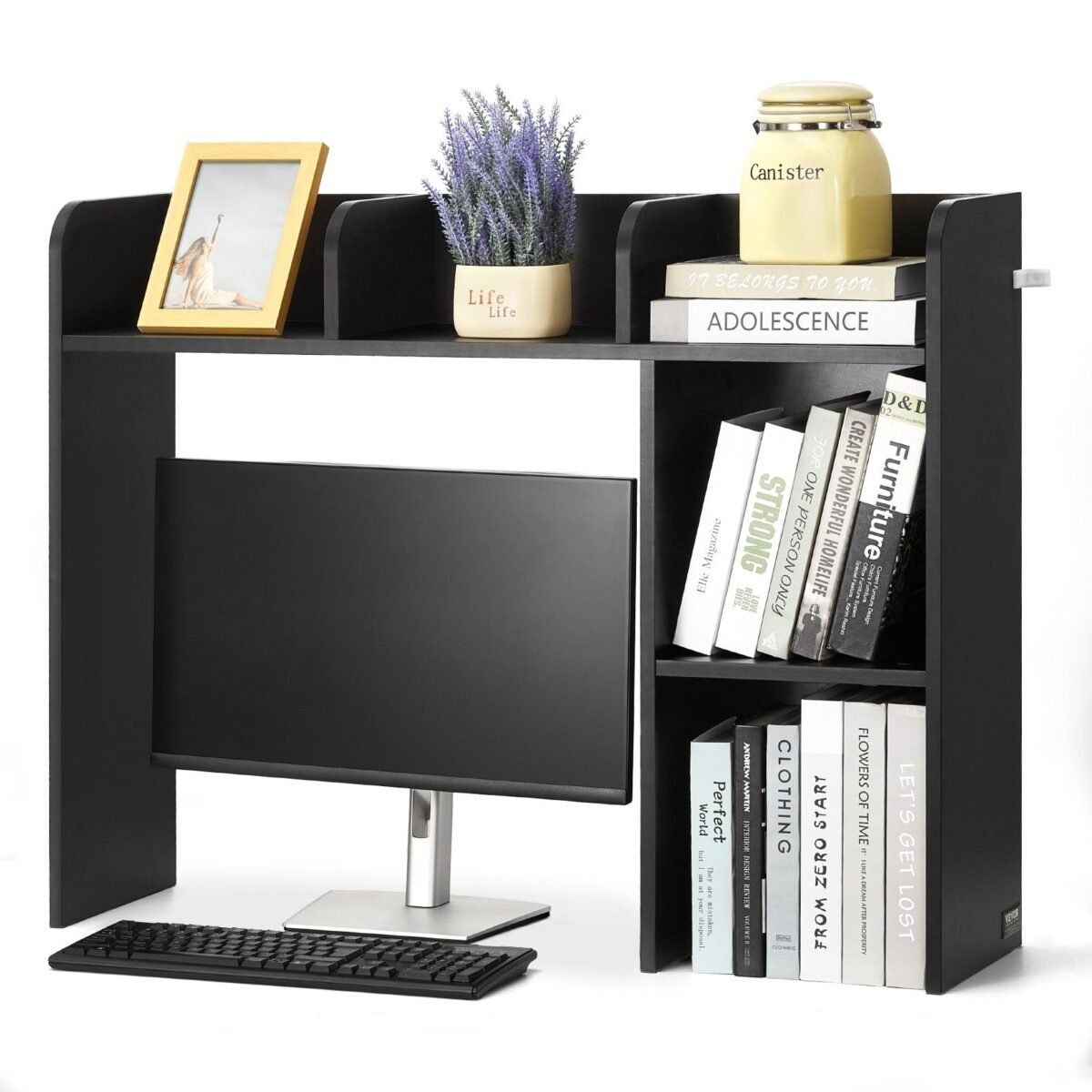 VEVOR KLBS-04 Desktop Bookshelf Black Desktop Storage Organizer - Image 4