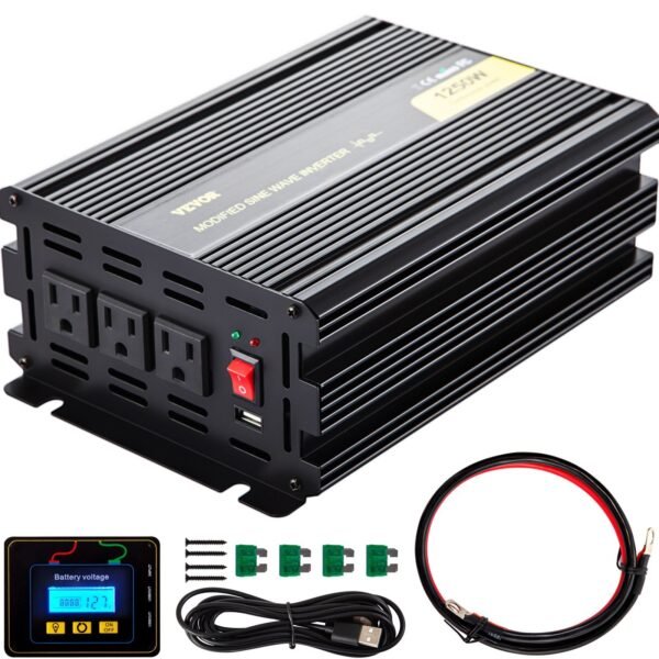 VEVOR GYM-1250W Power Inverter, 1250W