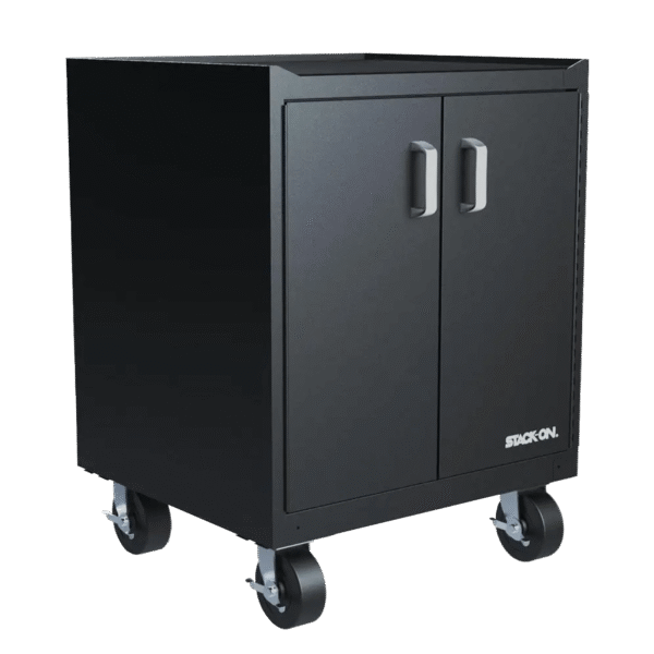 Stack-On GCB-2SF-BB Base Cabinet with 2 Shelves - Black