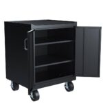 Stack-On GCB-2SF-BB Base Cabinet with 2 Shelves - Black - Image 6