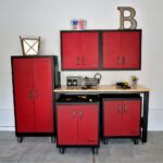 Stack-On GCB-2SF-BR Base Cabinet with 2 Shelves - Red - Image 4