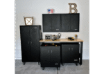 Stack-On GCB-3DR-BB Base Cabinet with 3 Drawers and 1 Shelf - Black - Image 4