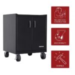 Stack-On GCB-3DR-BB Base Cabinet with 3 Drawers and 1 Shelf - Black - Image 2
