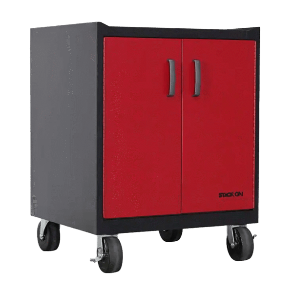Stack-On GCB-3DR-BR Base Cabinet with 3 Drawers and 1 Shelf - Red