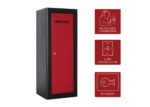 Stack-On GCL-2SF-BR Locking Floor Cabinet - Red - Image 2