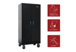 Stack-On GCTL-4SF-BB Tall Freestanding Garage Cabinet with 4 Shelves - Black - Image 2