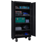 Stack-On GCTL-4SF-BB Tall Freestanding Garage Cabinet with 4 Shelves - Black - Image 8