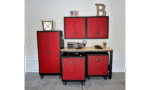 Stack-On GCW-2SF-BR 2-Door Wall Cabinet - Red - Image 6